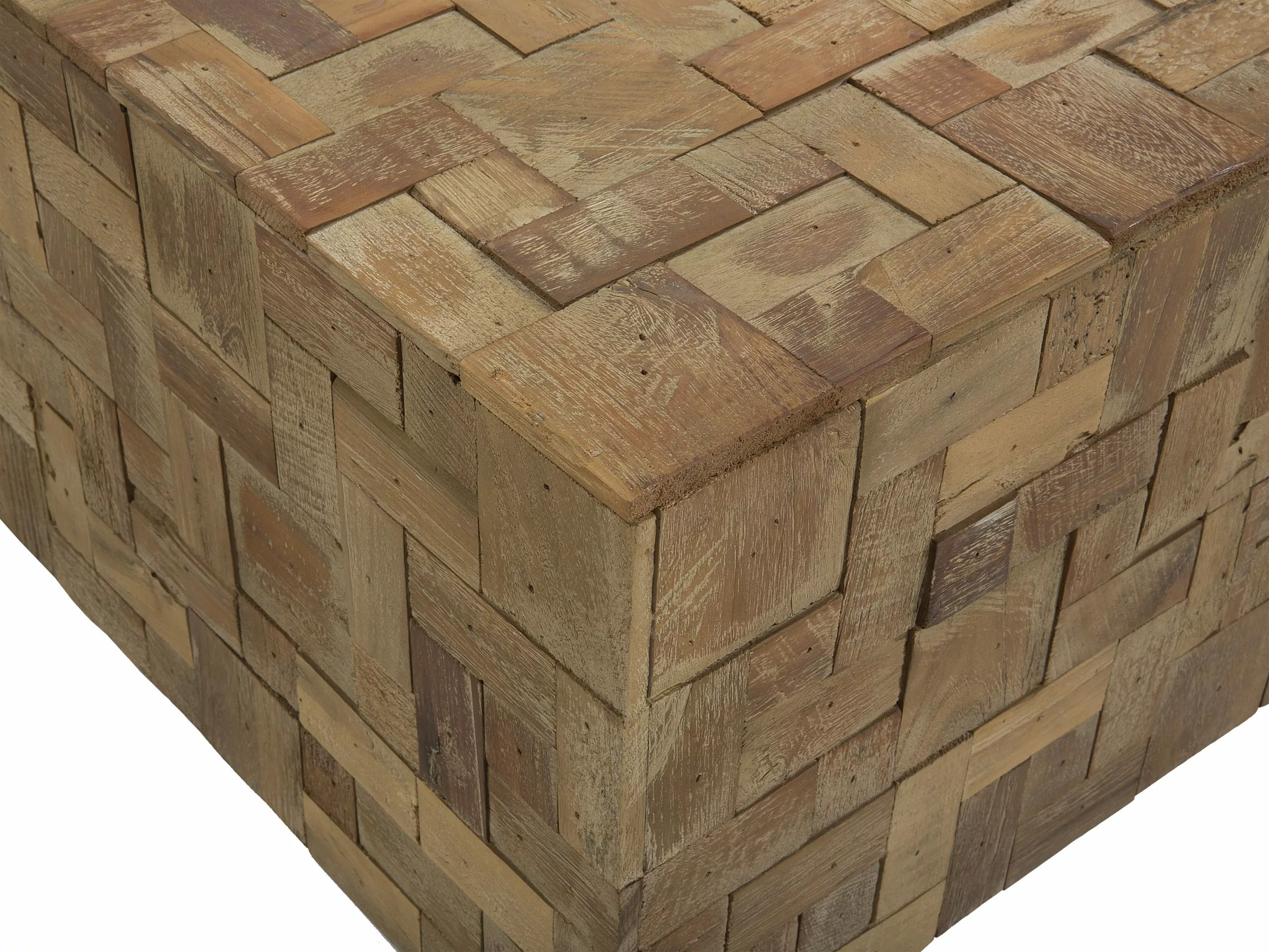 Beliani Mesa De Centro De Madera De Teca Clara 80 X 80 Cm GAMBO 6 Beliani Mesa De Centro De Madera De Teca Clara 80 X 80 Cm GAMBO - Imagen 4