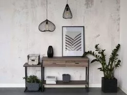 Beliani Consola Madera Oscura/gris Pardo 107 X 46 Cm AYDEN 14 Beliani Consola Madera Oscura/gris Pardo 107 X 46 Cm AYDEN -Mesas comercio undef src sa picid 684492 type color image