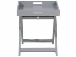 Beliani Mesa De Centro Gris 40 X 40 Cm CHESTER -Mesas comercio undef src sa picid 687533 type whitesh image