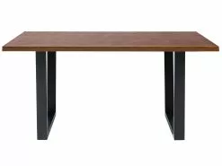 Beliani Mesa De Comedor Madera Oscura/negro 160 X 90 Cm AUSTIN -Mesas comercio undef src sa picid 694507 type whitesh image