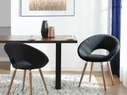 Beliani Mesa De Comedor Madera Oscura/negro 160 X 90 Cm AUSTIN -Mesas comercio undef src sa picid 696272 type color image