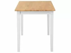 Beliani Mesa De Comedor De Madera De Caucho Clara/blanco Varios Tamaños GEORGIA -Mesas comercio undef src sa picid 696636 type whitesh image