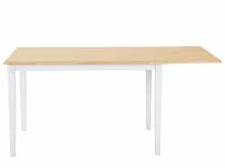 Beliani Mesa De Comedor Extensible De Madera De Caucho Clara/blanco 120/160 X 75 Cm LOUISIANA 16 Beliani Mesa De Comedor Extensible De Madera De Caucho Clara/blanco 120/160 X 75 Cm LOUISIANA -Mesas comercio undef src sa picid 697823 type whitesh image