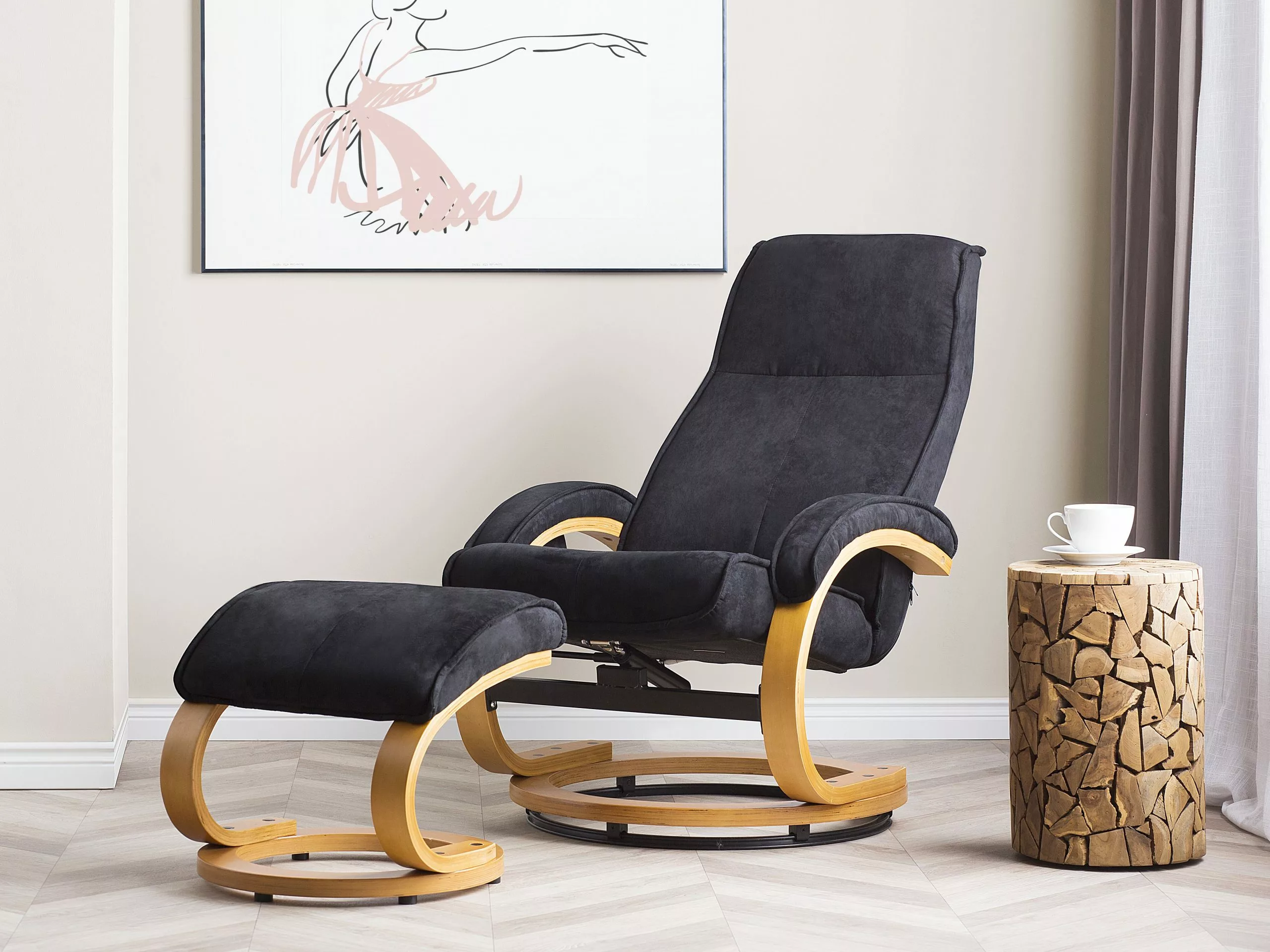 Beliani Mesa Auxiliar De Madera De Teca Oscura ⌀ 30 Cm DAWSON 5 Beliani Mesa Auxiliar De Madera De Teca Oscura ⌀ 30 Cm DAWSON - Imagen 4