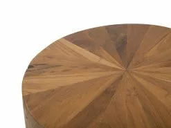 Beliani Mesa Auxiliar De Madera De Teca Clara ⌀ 35 Cm BRANT -Mesas comercio undef src sa picid 703718 type whitesh image