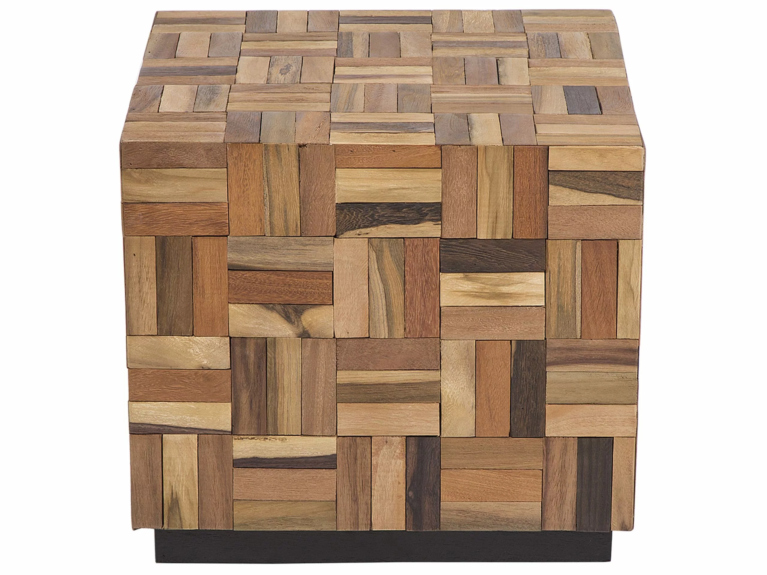 Beliani Mesa De Centro De Madera De Teca Oscura 45 X 45 Cm GAMETI - Imagen 4
