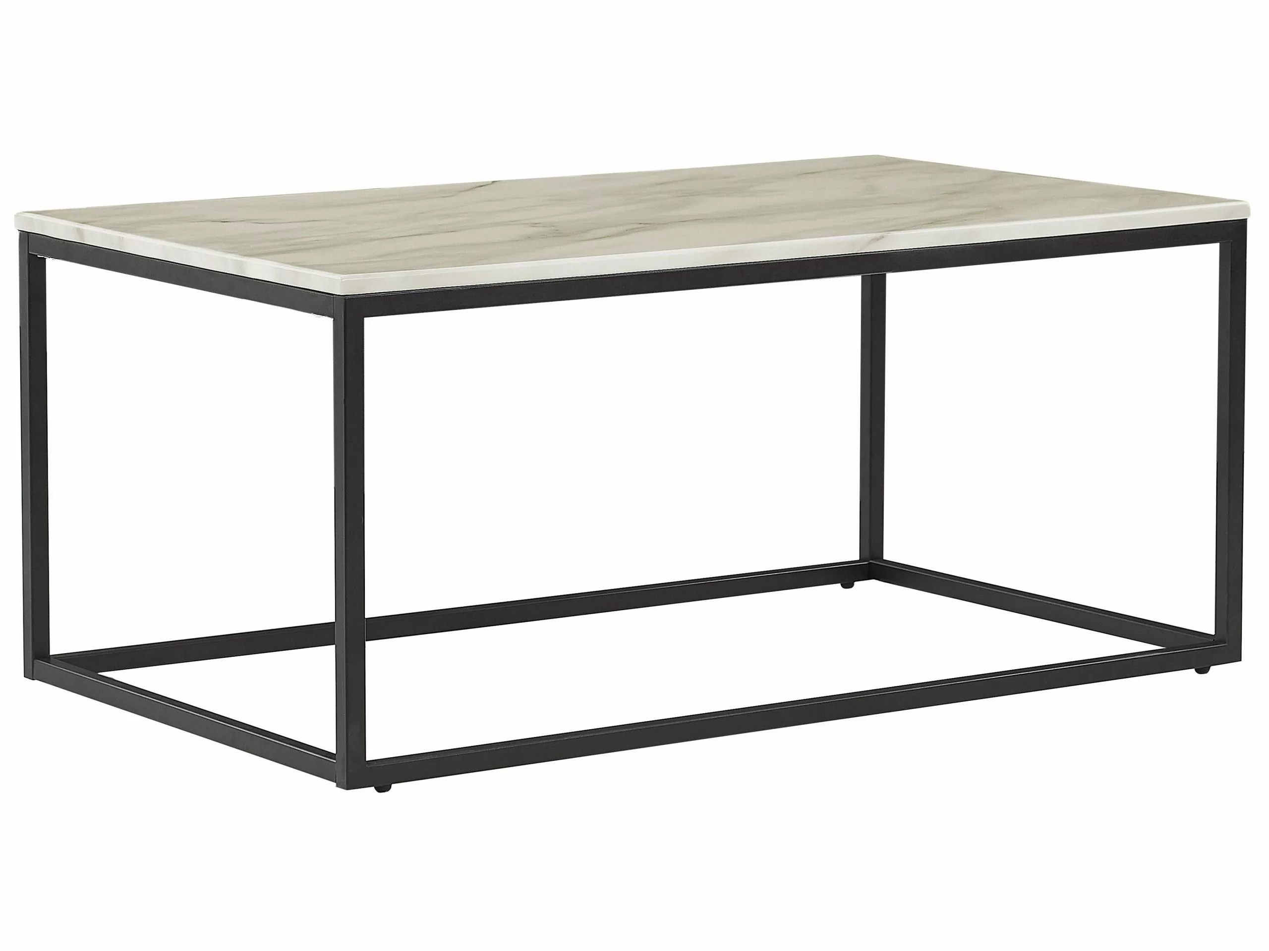 Beliani Mesa De Centro Beige/negro 100 X 60 Cm DORRIS 3 Beliani Mesa De Centro Beige/negro 100 X 60 Cm DORRIS