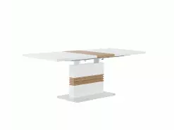 Beliani Mesa De Comedor Extensible Blanco/madera Clara 160/200 X 90 Cm SANTANA 15 Beliani Mesa De Comedor Extensible Blanco/madera Clara 160/200 X 90 Cm SANTANA -Mesas comercio undef src sa picid 729322 type whitesh image