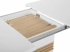 Beliani Mesa De Comedor Extensible Blanco/madera Clara 160/200 X 90 Cm SANTANA 18 Beliani Mesa De Comedor Extensible Blanco/madera Clara 160/200 X 90 Cm SANTANA -Mesas comercio undef src sa picid 729325 type whitesh image