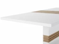 Beliani Mesa De Comedor Extensible Blanco/madera Clara 160/200 X 90 Cm SANTANA 19 Beliani Mesa De Comedor Extensible Blanco/madera Clara 160/200 X 90 Cm SANTANA -Mesas comercio undef src sa picid 729326 type whitesh image