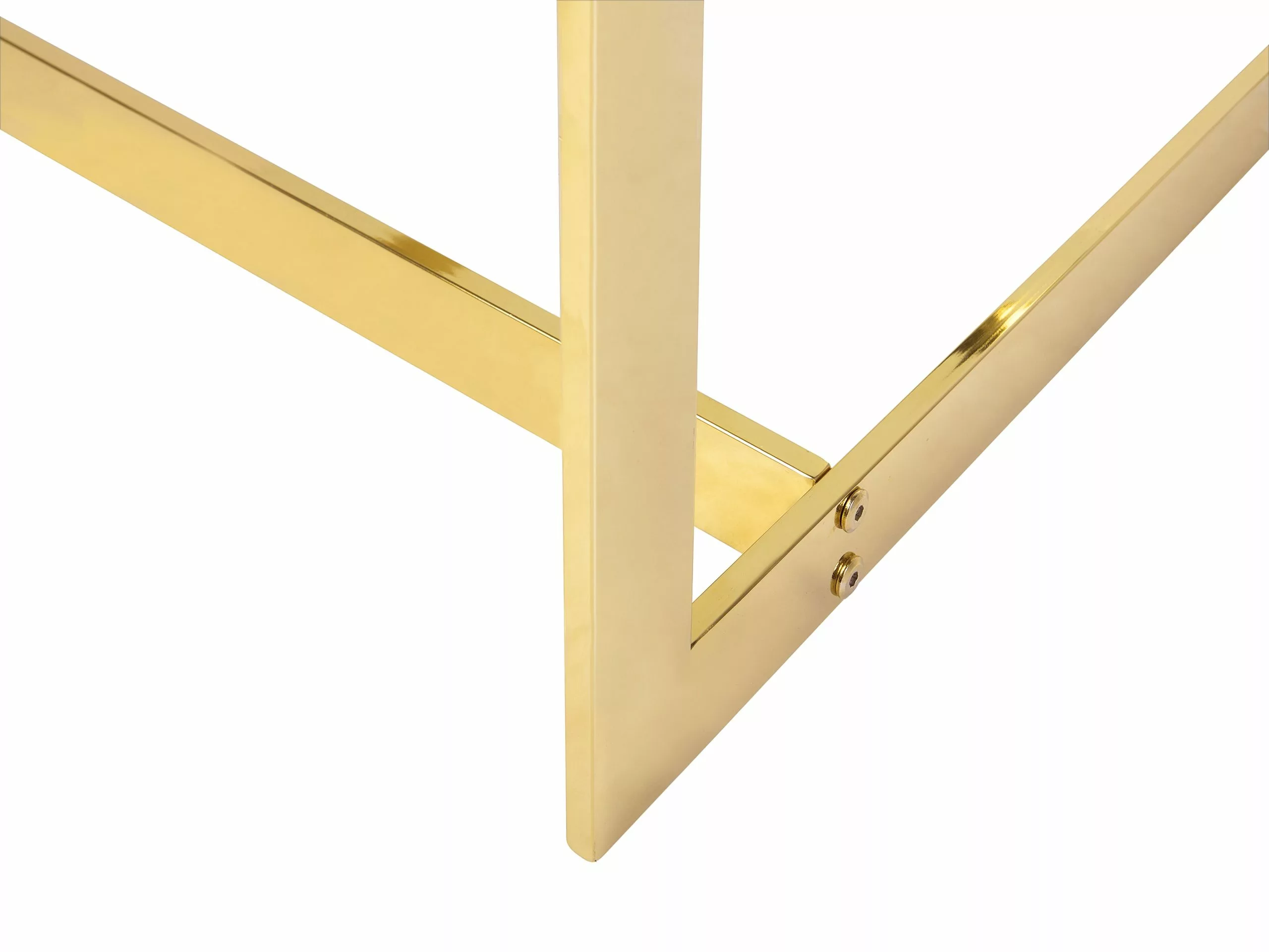 Beliani Mesa De Centro De Vidrio Transparente/dorado 80 X 80 Cm CRYSTAL - Imagen 8