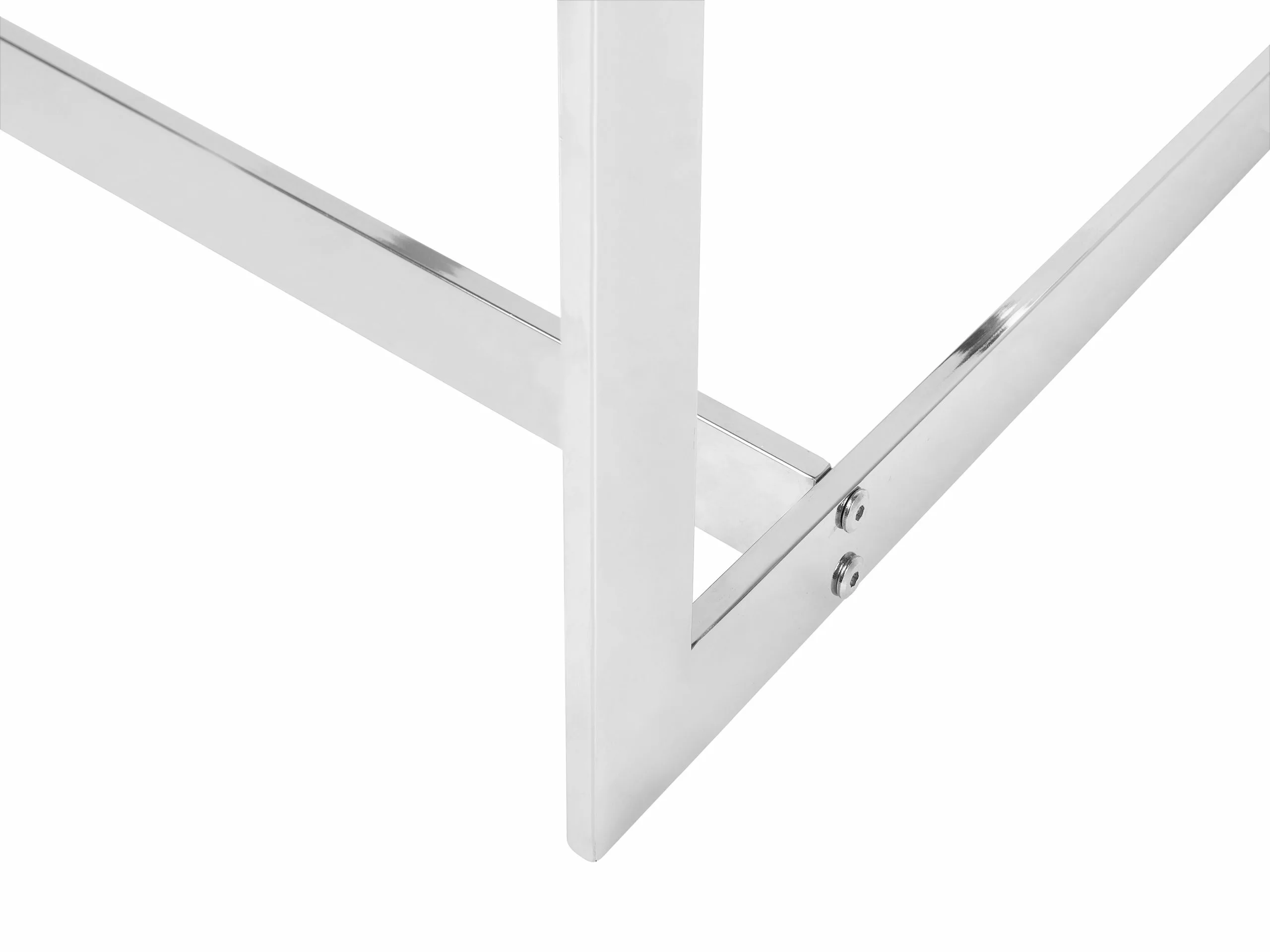 Beliani Mesa De Centro De Vidrio Transparente/plateado 80 X 80 Cm CRYSTAL - Imagen 5