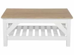 Beliani Mesa De Centro Blanco/madera Clara 100 X 60 Cm SAVANNAH 17 Beliani Mesa De Centro Blanco/madera Clara 100 X 60 Cm SAVANNAH -Mesas comercio undef src sa picid 735592 type whitesh image