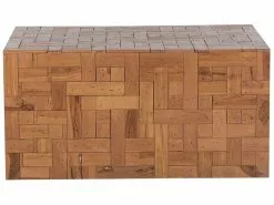 Beliani Mesa De Centro De Madera De Teca Clara 100 X 60 Cm GAMBO II -Mesas comercio undef src sa picid 736032 type whitesh image