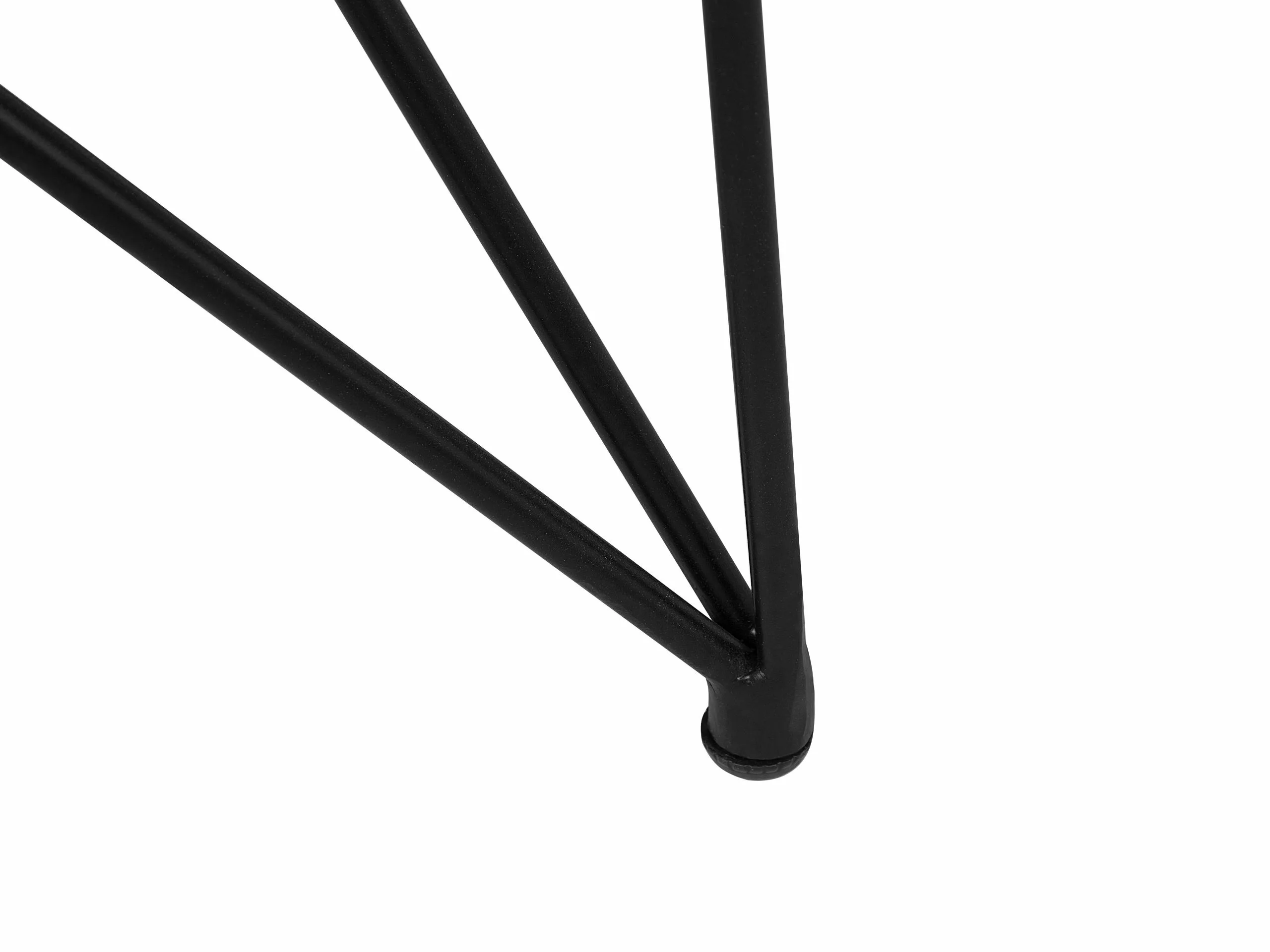 Beliani Mesa De Comedor De Madera De Acacia Oscura/negro MUMBAI - Imagen 8