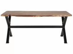 Beliani Mesa De Comedor De Madera De Acacia Clara/negro Varios Tamaños VALBO 18 Beliani Mesa De Comedor De Madera De Acacia Clara/negro Varios Tamaños VALBO -Mesas comercio undef src sa picid 745136 type whitesh image