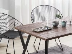Beliani Mesa De Comedor Madera Oscura/negro Varios Tamaños BRAVO -Mesas comercio undef src sa picid 750541 type whitesh image