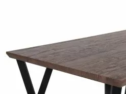 Beliani Mesa De Comedor Madera Oscura/negro Varios Tamaños BRAVO -Mesas comercio undef src sa picid 750543 type whitesh image