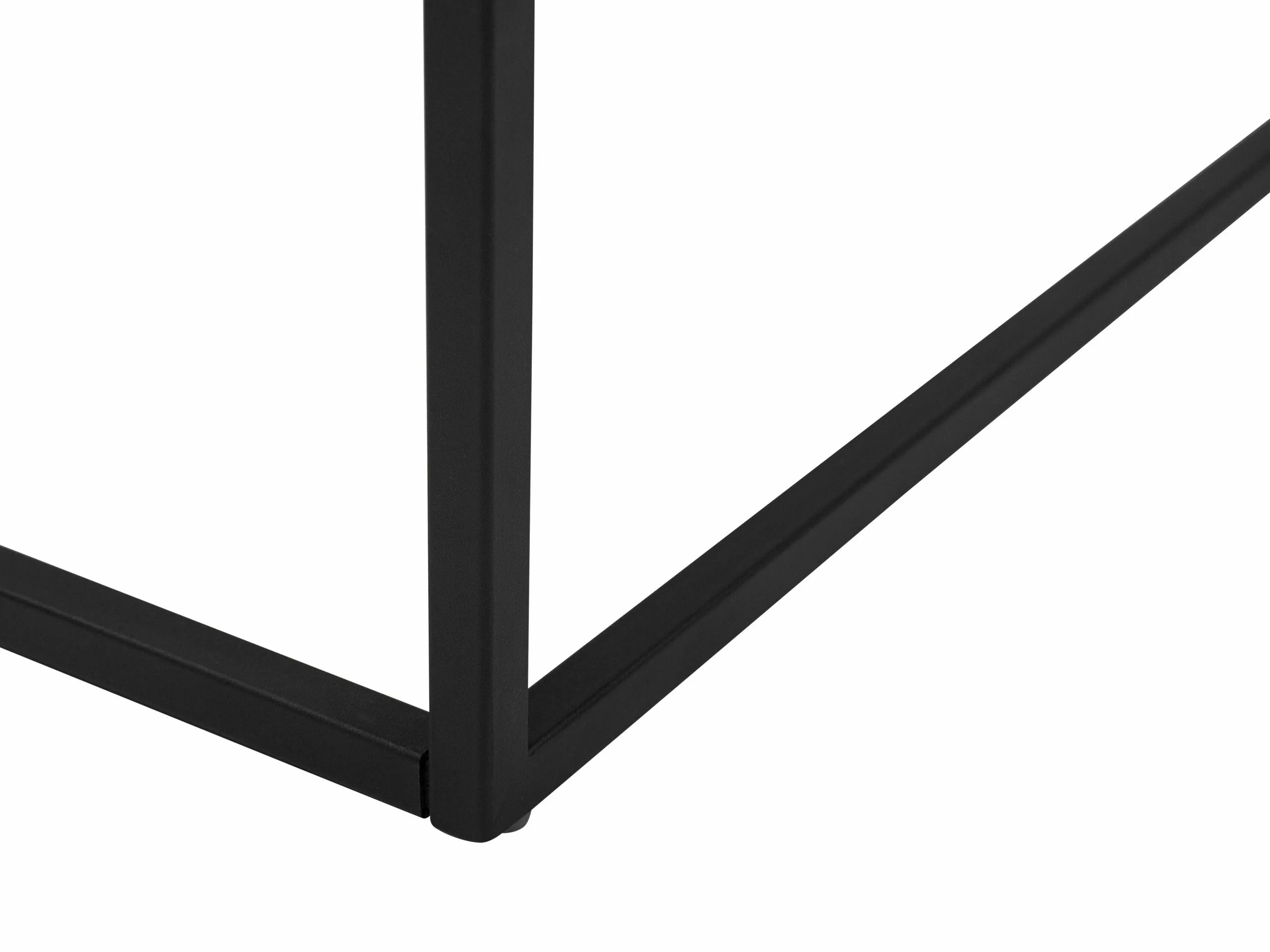 Beliani Mesa Auxiliar Madera Oscura/negro 60 X 60 Cm DORRIS - Imagen 5