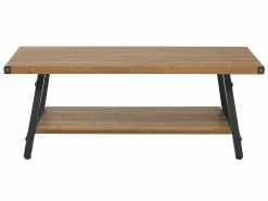 Beliani Mesa De Centro Madera Oscura/negro 100 X 55 Cm CARLIN -Mesas comercio undef src sa picid 757836 type whitesh image