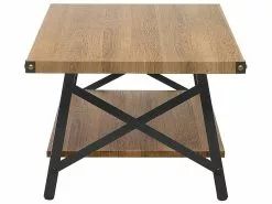 Beliani Mesa De Centro Madera Oscura/negro 100 X 55 Cm CARLIN -Mesas comercio undef src sa picid 757837 type whitesh image