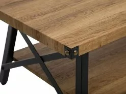 Beliani Mesa De Centro Madera Oscura/negro 100 X 55 Cm CARLIN -Mesas comercio undef src sa picid 757838 type whitesh image