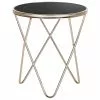 Beliani Mesa Auxiliar De Vidrio Templado Negro/dorado ⌀ 50 Cm MERIDIAN II -Mesas comercio undef src sa picid 758981 type whitesh image