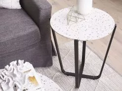 Beliani Mesa Auxiliar Gris Claro/negro ø 50 Cm VALERA -Mesas comercio undef src sa picid 759009 type color image