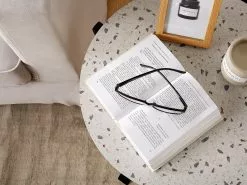 Beliani Mesa Auxiliar Gris Claro/negro ø 50 Cm VALERA -Mesas comercio undef src sa picid 779151 type whitesh image