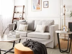 Beliani Mesa Auxiliar Gris Claro/negro ø 50 Cm VALERA -Mesas comercio undef src sa picid 779152 type whitesh image