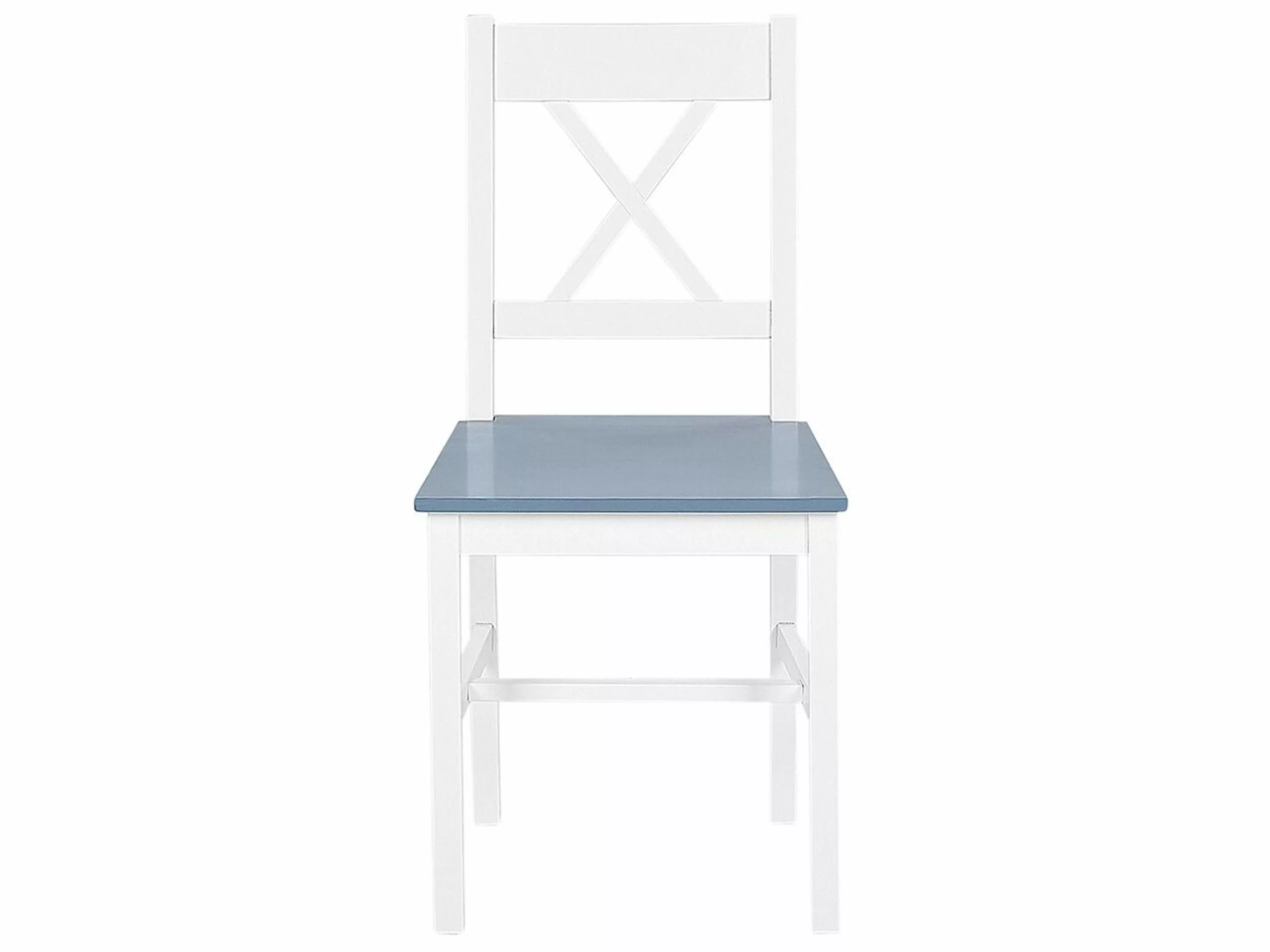 Beliani Conjunto De Comedor 4 Plazas De Madera De Pino Blanco/gris MOANA 5 Beliani Conjunto De Comedor 4 Plazas De Madera De Pino Blanco/gris MOANA - Imagen 3