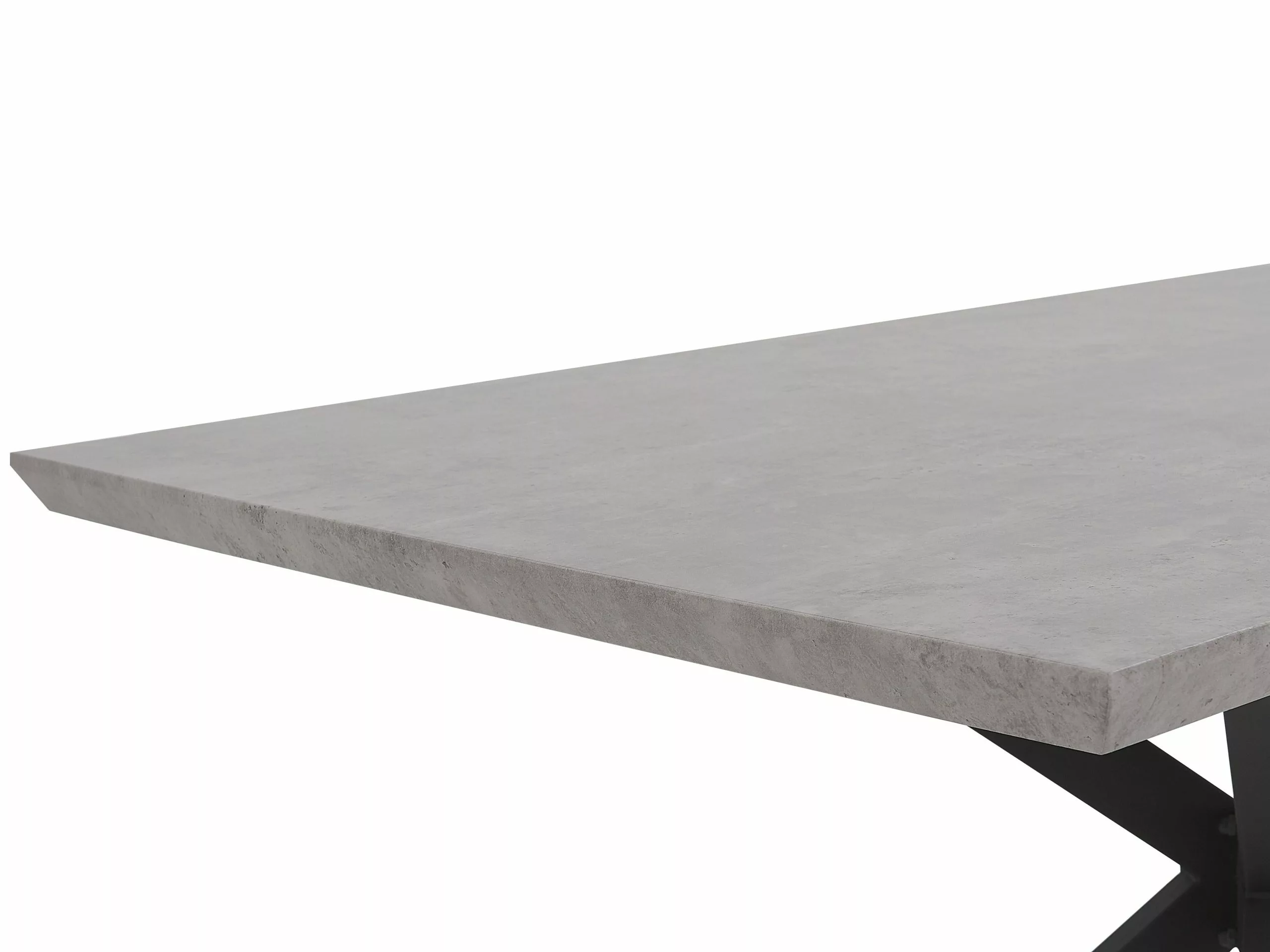 Beliani Mesa De Comedor Gris Claro/negro 140 X 80 Cm SPECTRA - Imagen 6