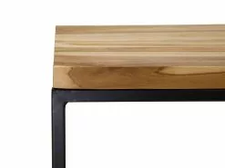 Beliani Mesa De Centro De Madera De Teca Clara 100 X 60 Cm PROVO II -Mesas comercio undef src sa picid 785102 type whitesh image