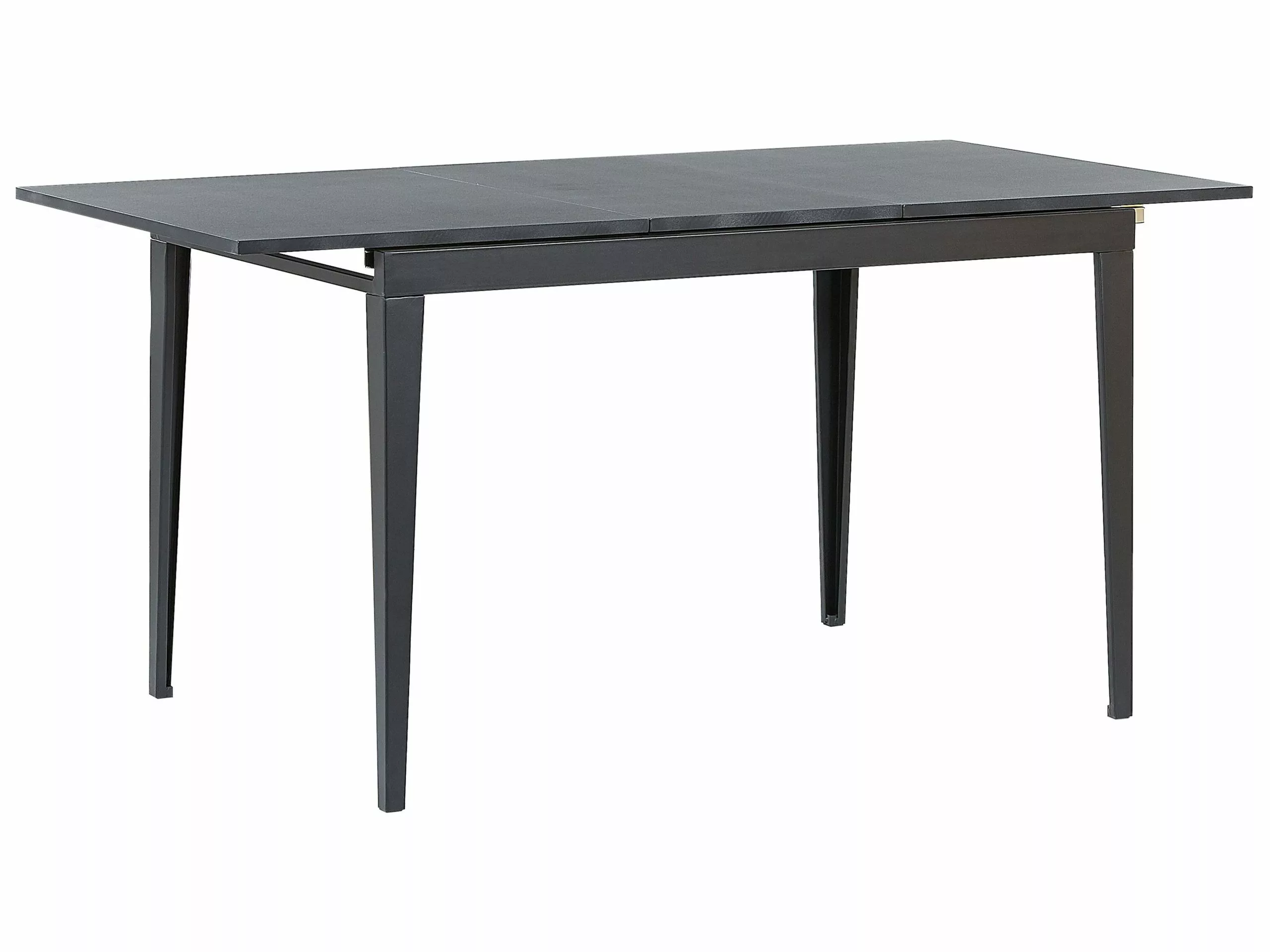 Beliani Mesa De Comedor Extensible Negra 120/160 X 80 Cm NORLEY 3 Beliani Mesa De Comedor Extensible Negra 120/160 X 80 Cm NORLEY