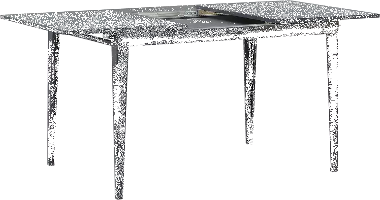 Beliani Mesa De Comedor Extensible Negra 120/160 X 80 Cm NORLEY 7 Beliani Mesa De Comedor Extensible Negra 120/160 X 80 Cm NORLEY - Imagen 5