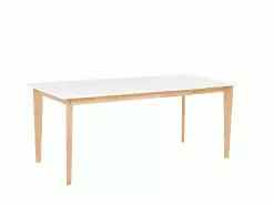 Beliani Mesa De Comedor Extensible Blanco/madera Clara 140/180 X 90 Cm SOLA 18 Beliani Mesa De Comedor Extensible Blanco/madera Clara 140/180 X 90 Cm SOLA -Mesas comercio undef src sa picid 785761 type whitesh image