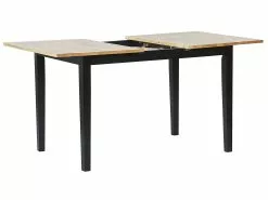 Beliani Mesa De Comedor Extensible De Madera De Caucho Clara/negro 120/150 X 80 Cm HOUSTON -Mesas comercio undef src sa picid 785767 type whitesh image