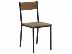 Beliani Conjunto De Comedor 4 Plazas Madera Oscura/negro HAMRY -Mesas comercio undef src sa picid 785857 type whitesh image