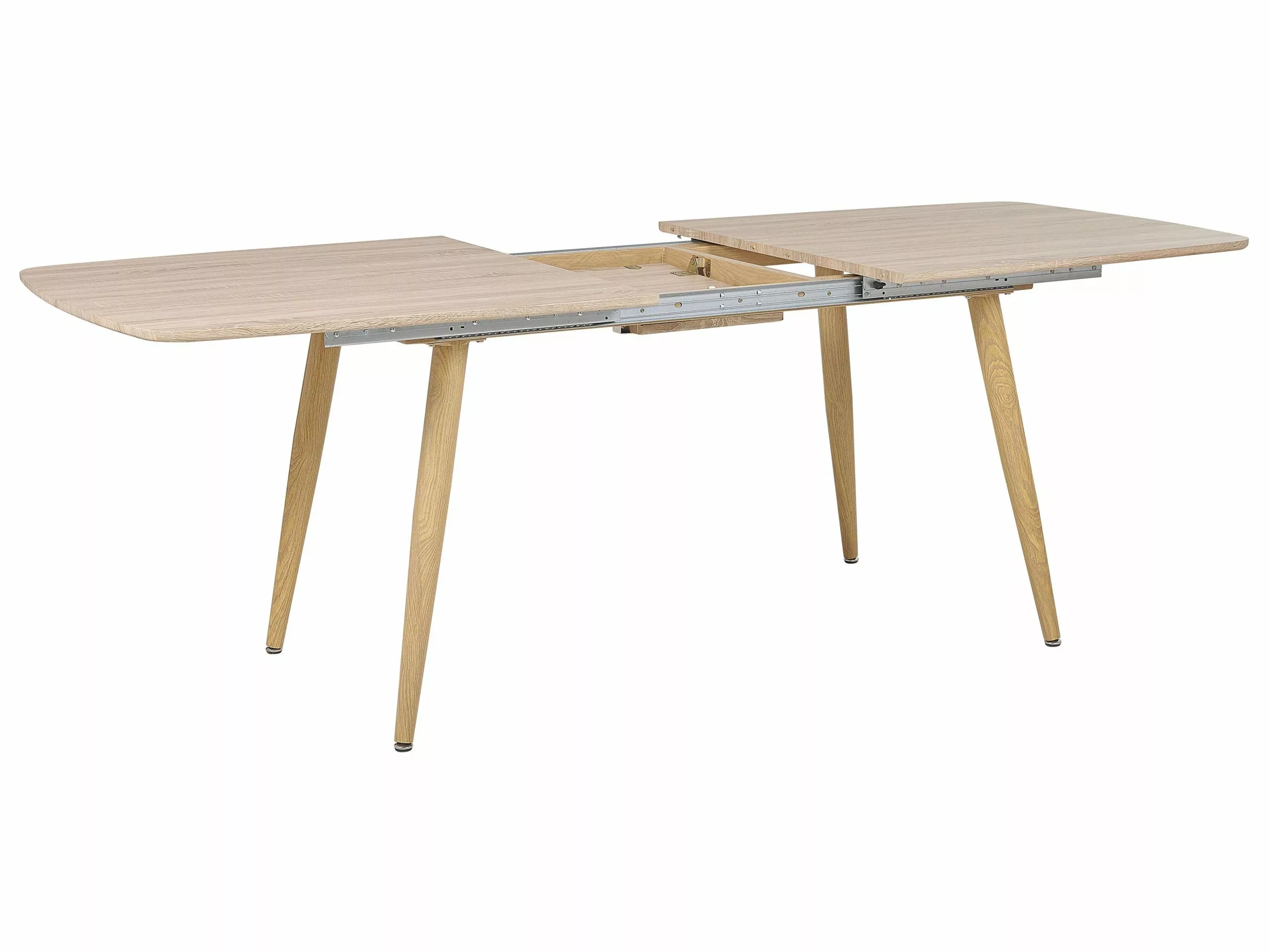 Beliani Mesa De Comedor Extensible Madera Clara 180/210 X 90 Cm HAGA 9 Beliani Mesa De Comedor Extensible Madera Clara 180/210 X 90 Cm HAGA - Imagen 7