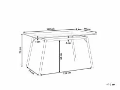 Beliani Mesa De Comedor De Vidrio Templado Transparente/madera Clara 140 X 80 Cm KAMINA 13 Beliani Mesa De Comedor De Vidrio Templado Transparente/madera Clara 140 X 80 Cm KAMINA -Mesas comercio undef src sa picid 790627 type whitesh image