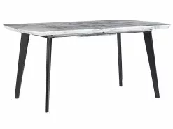 Beliani Mesa De Comedor Extensible Blanco/negro 160/200 X 90 Cm MOSBY -Mesas comercio undef src sa picid 793876 type whitesh image