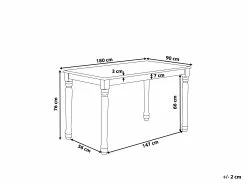 Beliani Mesa De Comedor Blanca Varios Tamaños CARY -Mesas comercio undef src sa picid 798997 type whitesh image