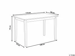 Beliani Mesa De Comedor De Madera De Caucho Clara/blanco Varios Tamaños GEORGIA -Mesas comercio undef src sa picid 799108 type whitesh image