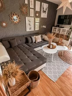 Beliani Conjunto De 3 Mesas De Centro De Jacinto De Agua Beige/natural/negro HAWI -Mesas comercio undef src sa picid 809900 type whitesh image