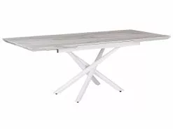 Beliani Mesa De Comedor Extensible Blanca 160/200 X 90 Cm MOIRA 17 Beliani Mesa De Comedor Extensible Blanca 160/200 X 90 Cm MOIRA -Mesas comercio undef src sa picid 811239 type whitesh image