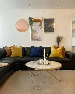 Beliani Mesa De Centro De Vidrio Templado Blanco/dorado ⌀ 80 Cm MERIDIAN II -Mesas comercio undef src sa picid 813708 type whitesh image