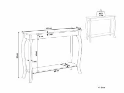Beliani Consola Blanca 100 X 31 Cm HARTFORD 21 Beliani Consola Blanca 100 X 31 Cm HARTFORD -Mesas comercio undef src sa picid 814907 type whitesh image