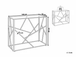 Beliani Consola De Vidrio Plateado 100 X 40 Cm ORLAND 17 Beliani Consola De Vidrio Plateado 100 X 40 Cm ORLAND -Mesas comercio undef src sa picid 814929 type whitesh image