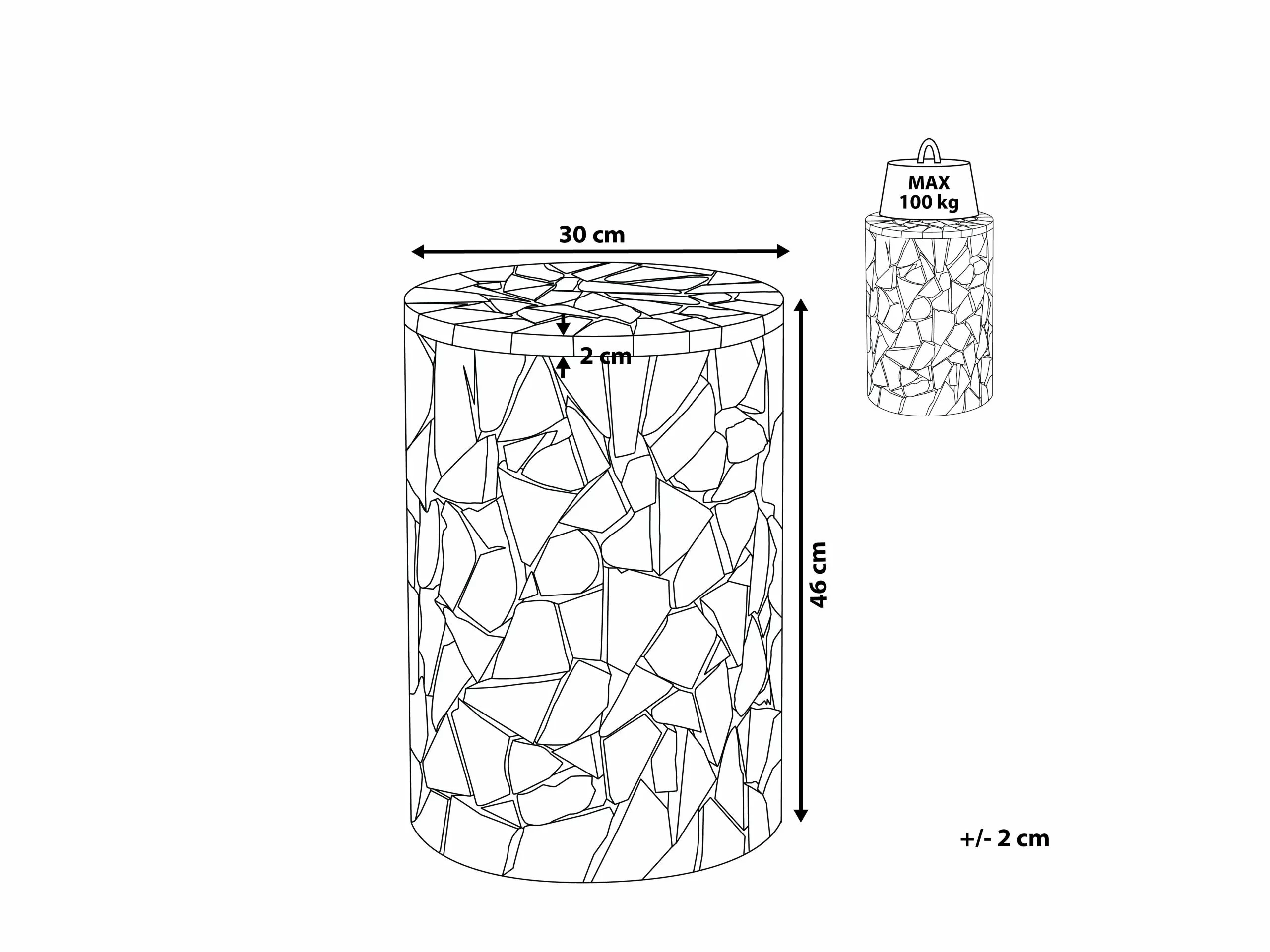 Beliani Mesa Auxiliar De Madera De Teca Oscura ⌀ 30 Cm DAWSON 9 Beliani Mesa Auxiliar De Madera De Teca Oscura ⌀ 30 Cm DAWSON - Imagen 8