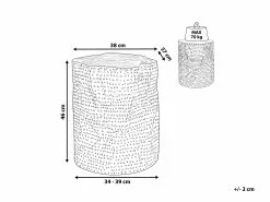 Beliani Mesa Auxiliar De Madera De Tecla Clara/plateado 38 Cm GORDON -Mesas comercio undef src sa picid 815107 type whitesh image
